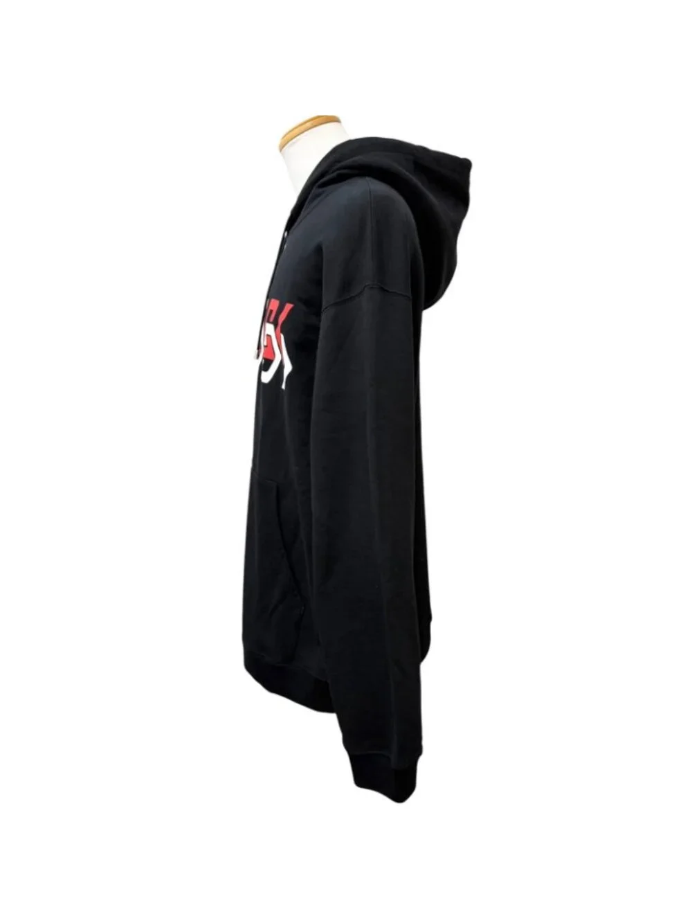 Gucci Cotton 100% Logo Print Pullover Hoodie Black XXL
